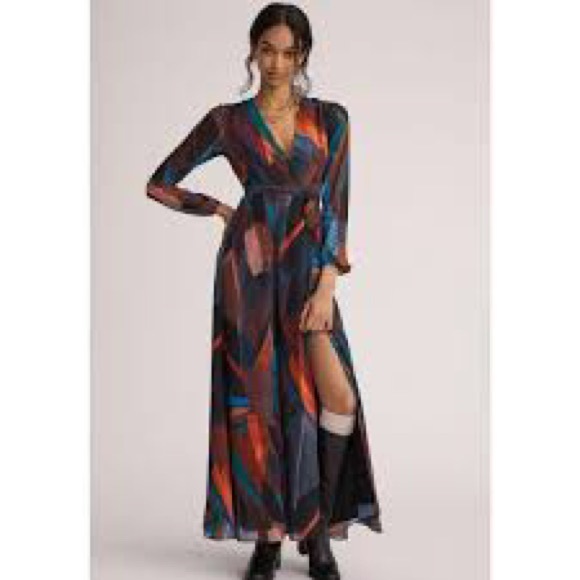 NEW! Anthropologie x Hutch Lysette Wrap Maxi Dress - Picture 3 of 3